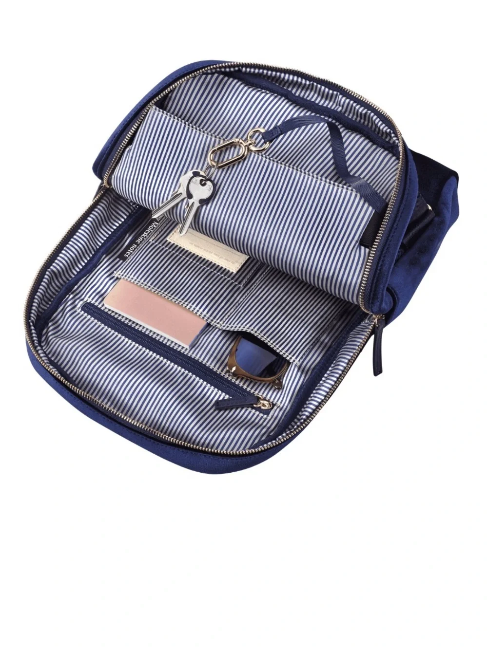 Moleskine Velour Textile Backpack Dark Indigo Navy Blue Minimalist Laptop Work